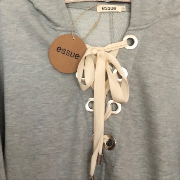 Essue Gray Hoodie NWT - Picture 3 of 4